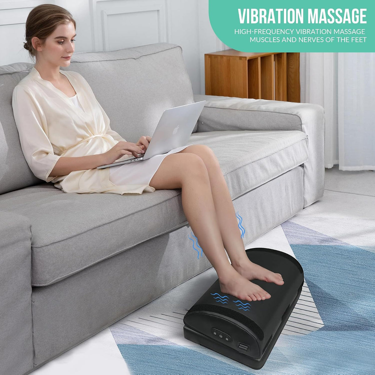 Snailax Heated Foot Rest Under Desk, Ergonomic Footrest with Vibration