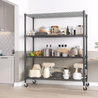 Homdox 60”W Storage Shelves, 4 Tier Heavy Duty Wire Shelving Unit - Image 2