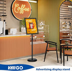VAIIGO 2Pack 8.5x11 Inch Adjustable Pedestal Poster Sign Stand, Heavy Duty - Image 8