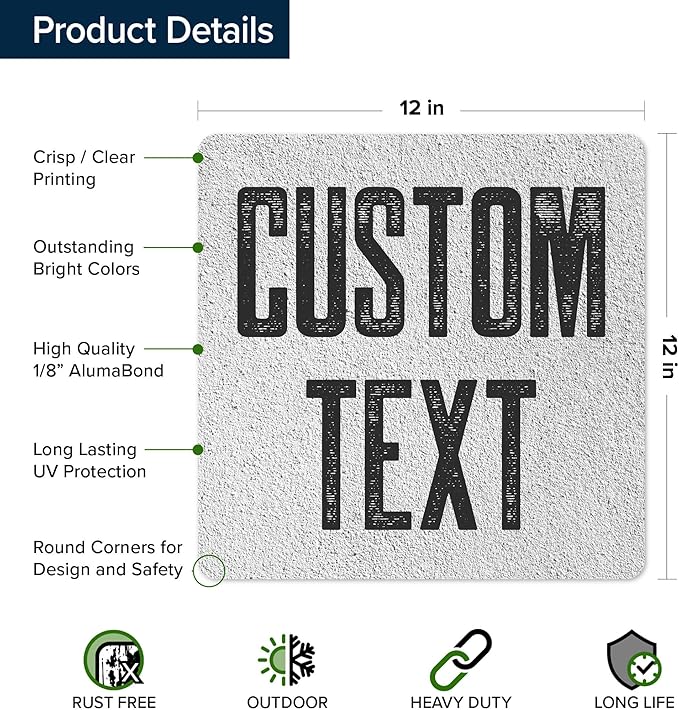 Custom Sign, Custom Street Sign, 11 Font Colors, 13 Font Styles, 4 Hole Options - Image 6