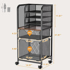 Feyejade 6-Tier Rolling File Cart - Image 8