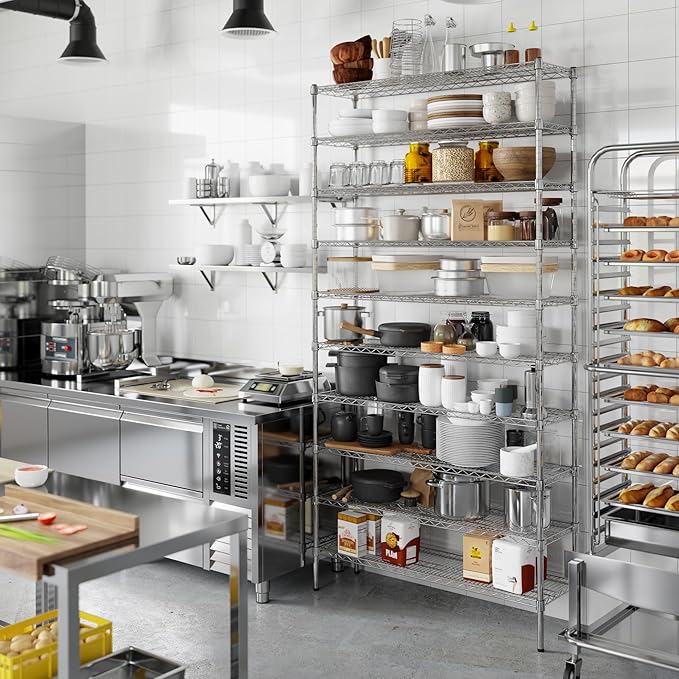 Regal Altair 14" Deep x 48" Wide x 96" Height Wire Shelving Kit | 10-Tier | NSF - Image 7