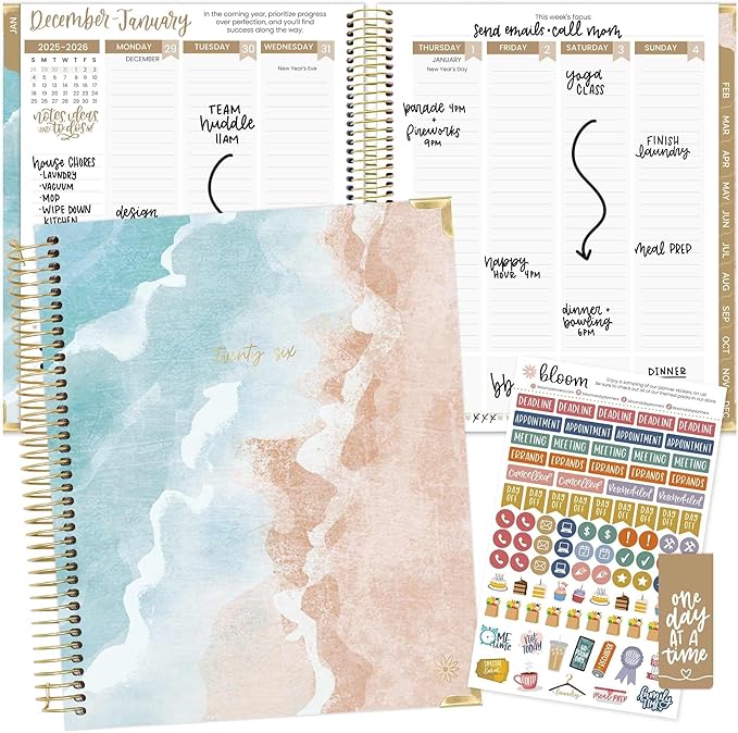 bloom daily planners 2026 Hardcover Calendar Year Goal & Vision Planner by bloomdailyplanners