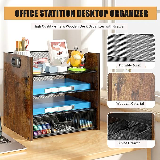 Boershun Wood Desk Organizer - Image 5