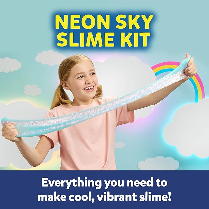 Elmer’s Neon Sky Slime Kit, Includes Transparent Color Liquid Glue, Crunchy and - Image 2