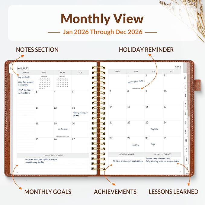 SUNEE 2026 Planner 8.5" x 11" – Dated Productivity Planner - Image 4