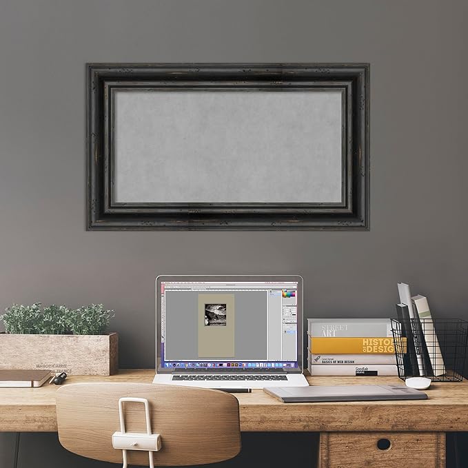 Amanti Art Black Framed Magnetic Board 17x29 Small Vision Board - Image 5