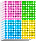 Dreecy Yard Sale Price Stickers Garage Sale Pre-Priced Price Tag Labels, 1920 PCS 3/4" Diameter Flea Market Pre-Printed Pricing Stickers for Retail,Bright Neon Colors (Pink Green Blue Yellow)