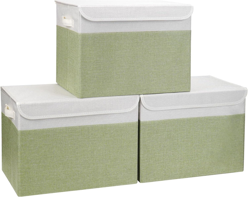 Large 17" 42 Quarts Collapsible Stackable Storage Bins