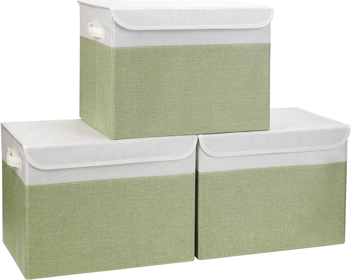 Large 17" 42 Quarts Collapsible Stackable Storage Bins