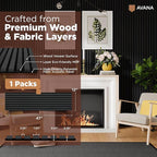 Avana Modern Acoustic Wood Wall Panels – 47.2 x 12.6 Inch Black Oak Acoustic - Image 4