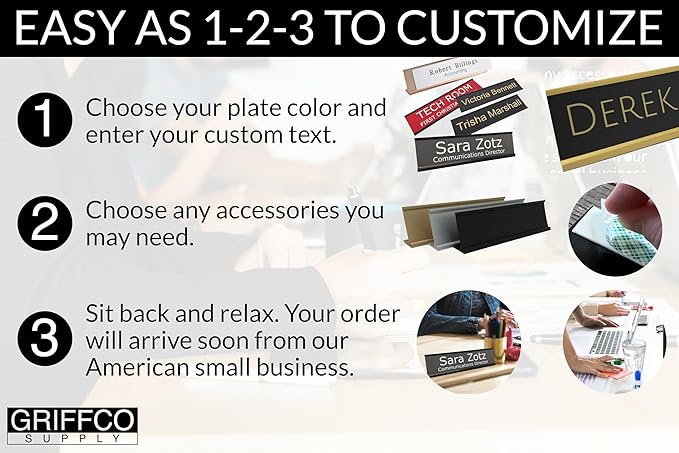 Made in USA Personalized Desk Name Plate – Custom Engraved Office Sign - Image 2