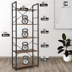CAPHAUS 5 Tier Bookshelf, 24 Inch Width Free Standing Shelf, Bookcase Shelf - Image 3