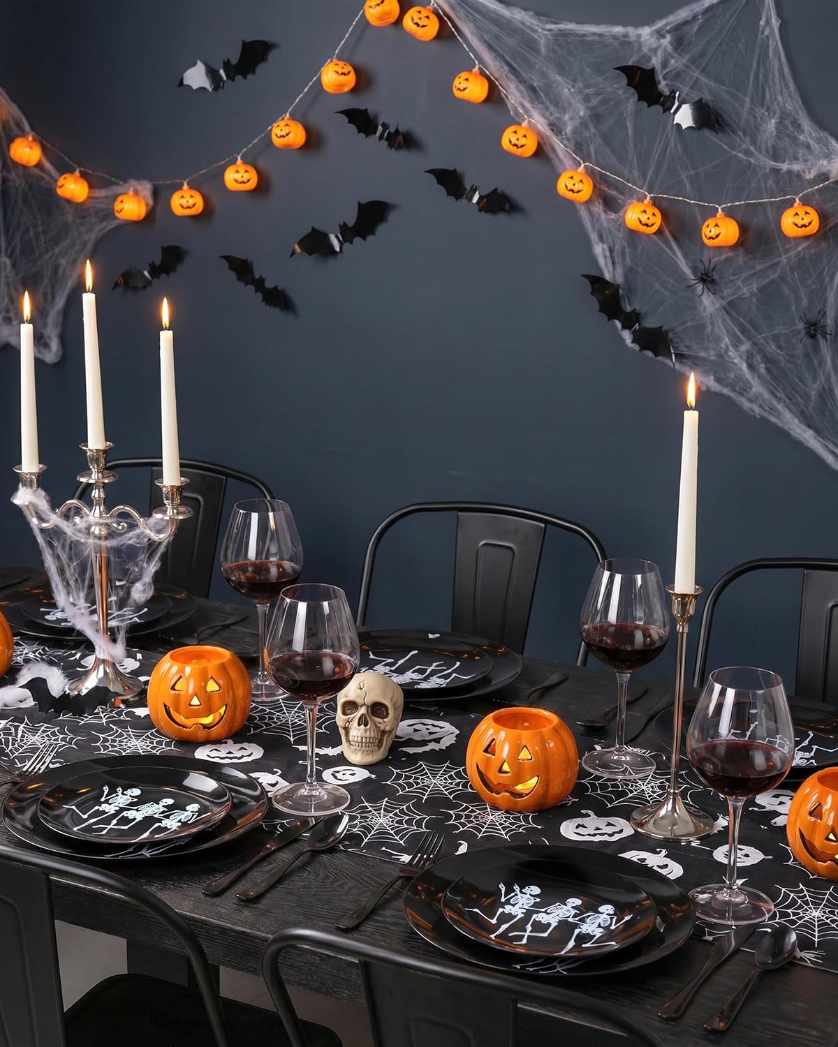 Hioasis 125 Pcs Halloween Plates for Party