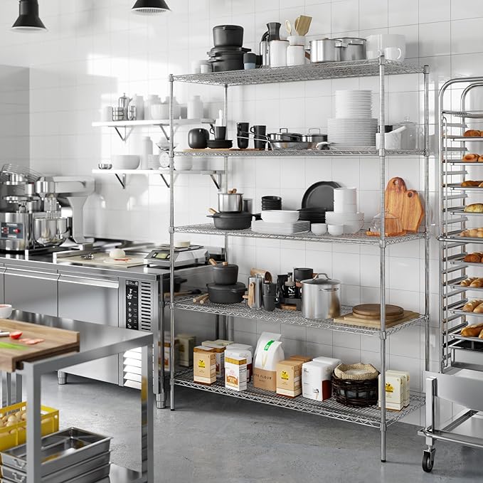 Regal Altair 24" Deep x 60" Wide x 86" Height Wire Shelving Kit | 5-Tier | NSF - Image 7