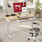 Standing Desk with Drawer, Electric Height Adjustable Home Office Desk with - Image 2
