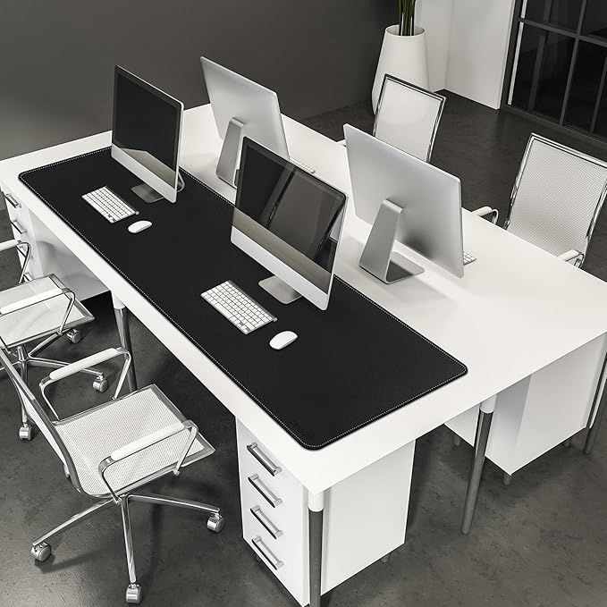 CENNBIE Leather Desk Mat Large, 66.9" x 16" Desk Pad Blotter Protector - Image 5