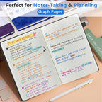 PERCUN Graph Paper Notebook, 160 Pages Grid Journal - Image 3