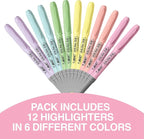 BIC Brite Liner Grip Pastel Highlighter Set, Chisel Tip, 12-Count Pack of - Image 4