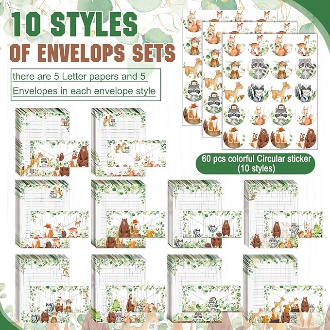 TaoBary 160 Pcs Stationery Paper Set 50 Double Sided Stationery Papers - Image 3