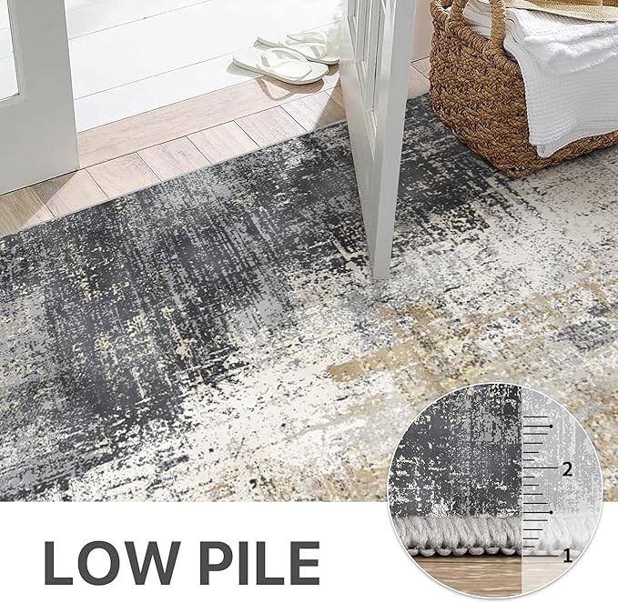GENIMO Washable Area Rugs for Living Room, 8x10 Modern Non Slip Rugs, Low Pile - Image 7