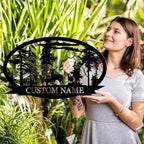 Personalized Deer Metal Cabin Sign | Custom Metal Sign | Personalized Camping - Image 2