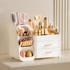 hblife makeup organizer with brush holder for vanity shown in use