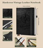 PAIBAS Blank Journal Notebook for Women Men, 160 Pages, A5 Hardcover Sketchbook - Image 2