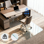Kuyal Chair Mat for Carpet, Heavy Duty Tempered Glass Office Chair Mat | 32" x48", 1/5" Thick Computer Chair Mat with Rounded and Polished Edges, Can be Used on Carpet or Hard Floor, Ship Flat