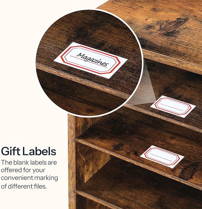 HOOBRO Wooden Literature Organizer, 36-Slot Mail Sorters, Removable Classroom - Image 8