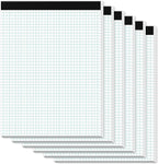 Zaviko Graph Paper Pads 8.5 x 11, 6 Pack, 4x4 Blue Quad Grid Paper Pad by Home