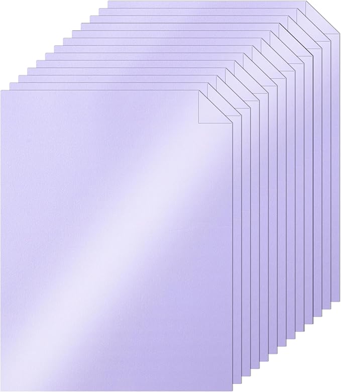 Silunkia 40 Sheets Purple Shimmer Cardstock 8.5 x 11 Crafts Paper, 75lb Premium by Silunkia