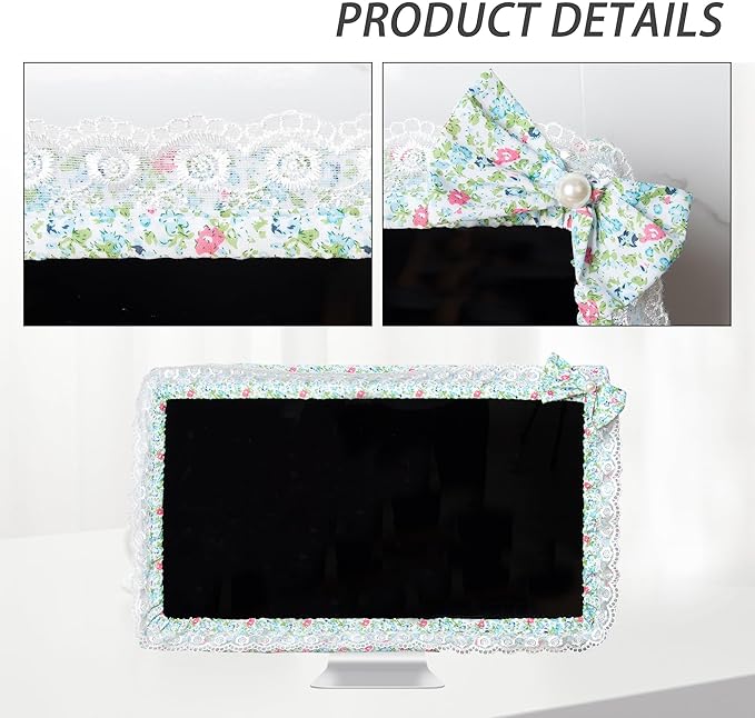 Kingshion 24-inch Cute Lace Fabric Monitor Cover - Image 3