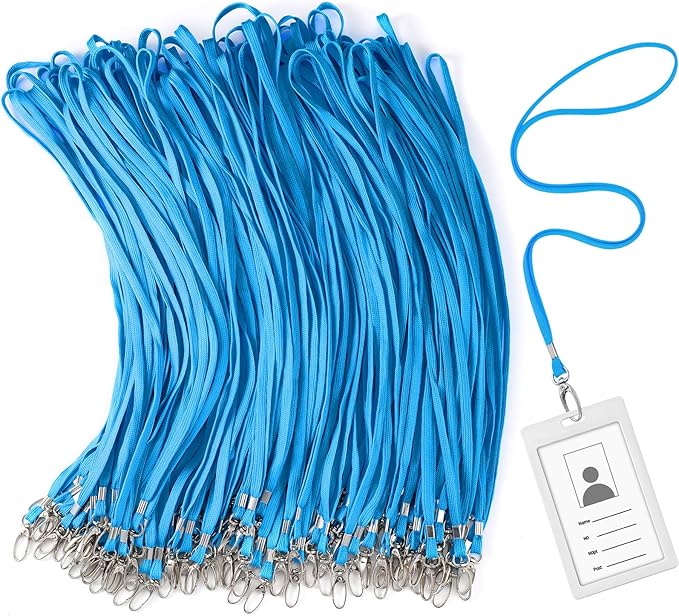 Patelai 120 Pcs Lanyards for ID Badges Neck Lanyard Bulk by Patelai
