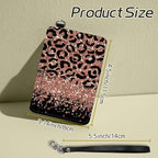 BWEGRHE Small Travel Wallets, Leopard Glitter Slim Minimalist Front Pocket - Image 2
