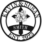 Personalized Cross Family Name Sign, Personalized Wedding Gifts, Wall Cross by HYTSIGN