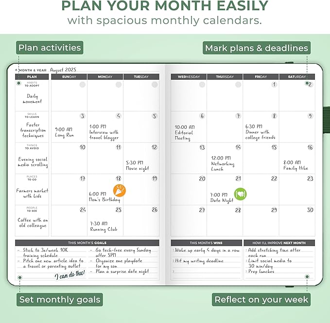 Clever Fox Planner Large – Undated Weekly & Monthly Planner - Image 7