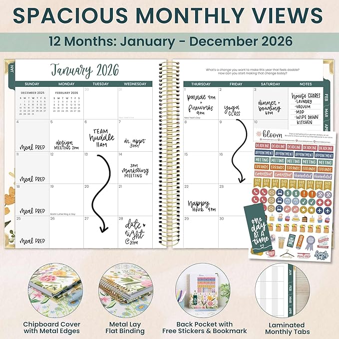 bloom daily planners 2026 Hardcover Calendar Year Goal & Vision Planner - Image 2