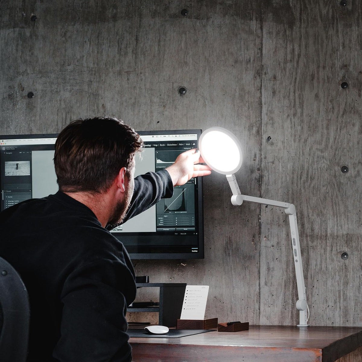 LUME CUBE Edge 2.0 LED Desk Lamp | Dimmable Home Office Desk Light with USB C...