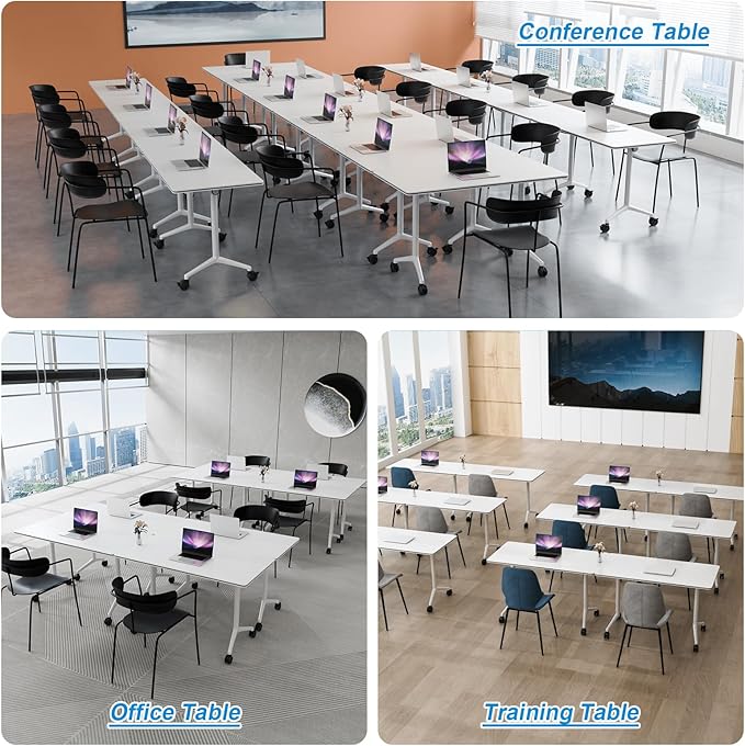 Conference Table Flip Top Mobile Conference Room Tables, Folding Conference - Image 7