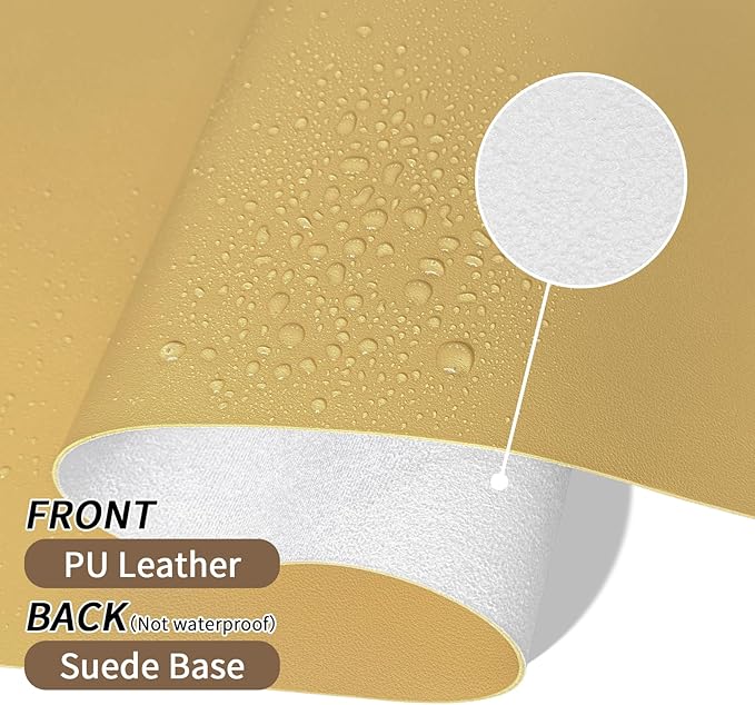 Bloss Light Yellow Desk Mat 31.5"x15.7", Desk Matt - Image 7