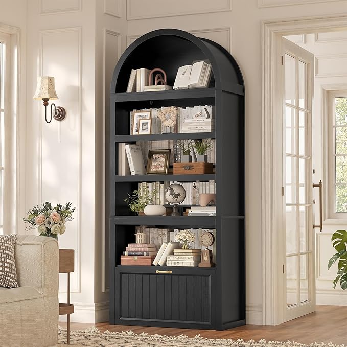 81" Tall Arched Cabinets, Bookcase by UPOSOJAWishesYouaNiceDay