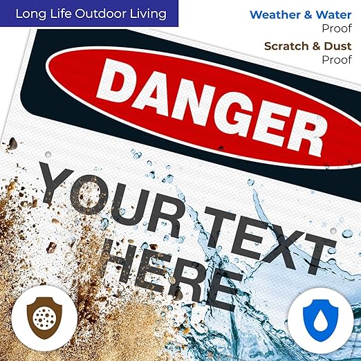 Custom Danger Sign, OSHA Sign, 18x24 Inches, 3M EGP Reflective .080 Aluminum - Image 5