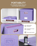 2 Pack File Storage Organizer, Filing Box, Portable File Box - Image 2
