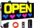 kjoy dual row led open sign, 20"x12",app built-in, main product view