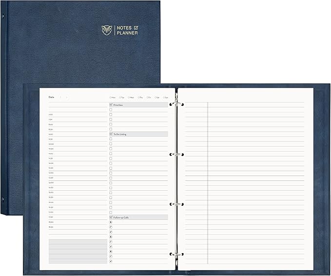 EMSHOI Undated Daily Planner 9.2" X 12", A4 To Do List Notepad, 240 Pages Ring by EMSHOI