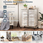 Happygrill 20-Drawer Organizer Cart Tools, Mobile Utility Storage Cart - Image 7