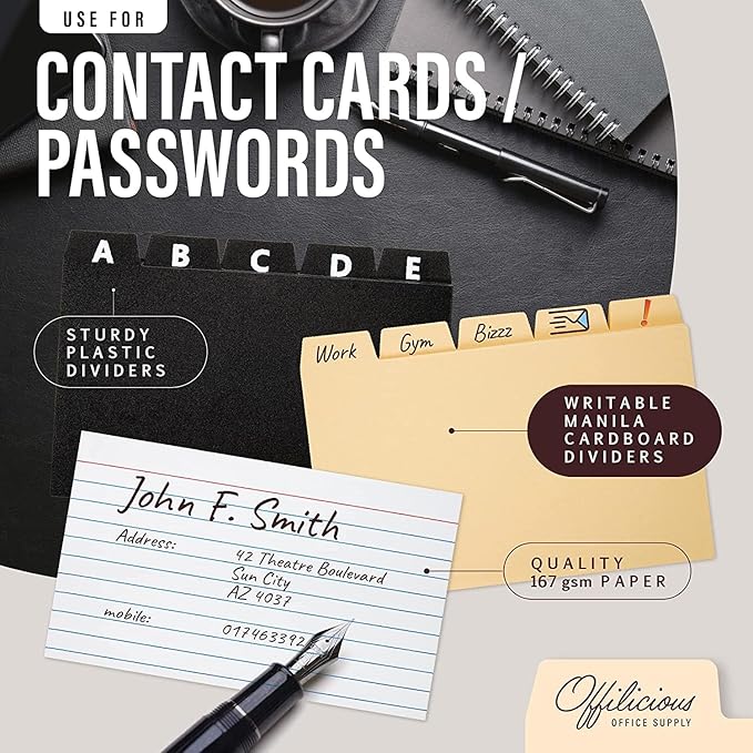 OFFILICIOUS Business Card Organizer 3x5 - Image 6