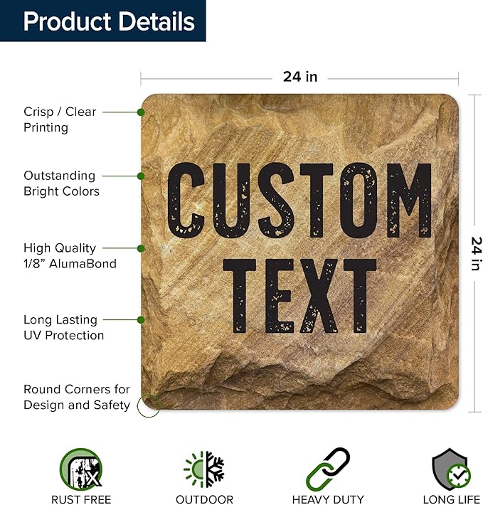 Custom Sign, Custom Street Sign, 11 Font Colors, 13 Font Styles, 4 Hole Options - Image 6