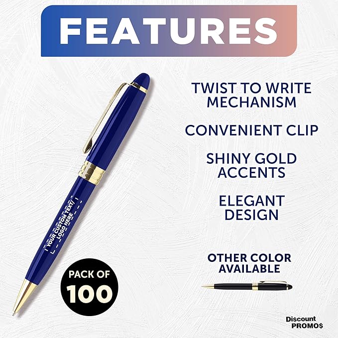 DISCOUNT PROMOS 100 Ultra Executive Pens Pack - Image 2